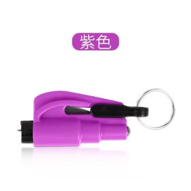 Car hammer car with multifunctional lifesaving hammer emergency escape hammer car glass broken window in one second (Color: purple)